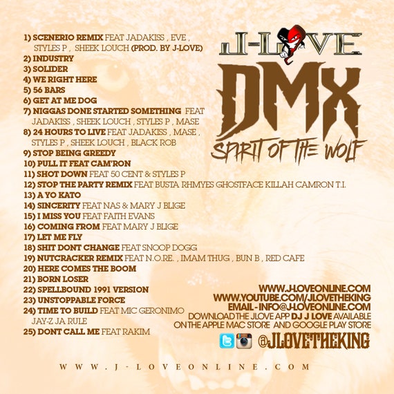 J-Love Dmx Spirit Of The Wolf Cd - Etsy