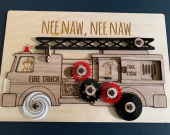 Sensorisk brandbilleksak - SVG-fil för laserskärning