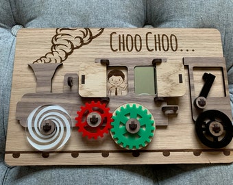 Sensorisk leksak med tåg - SVG-fil för laserskärning