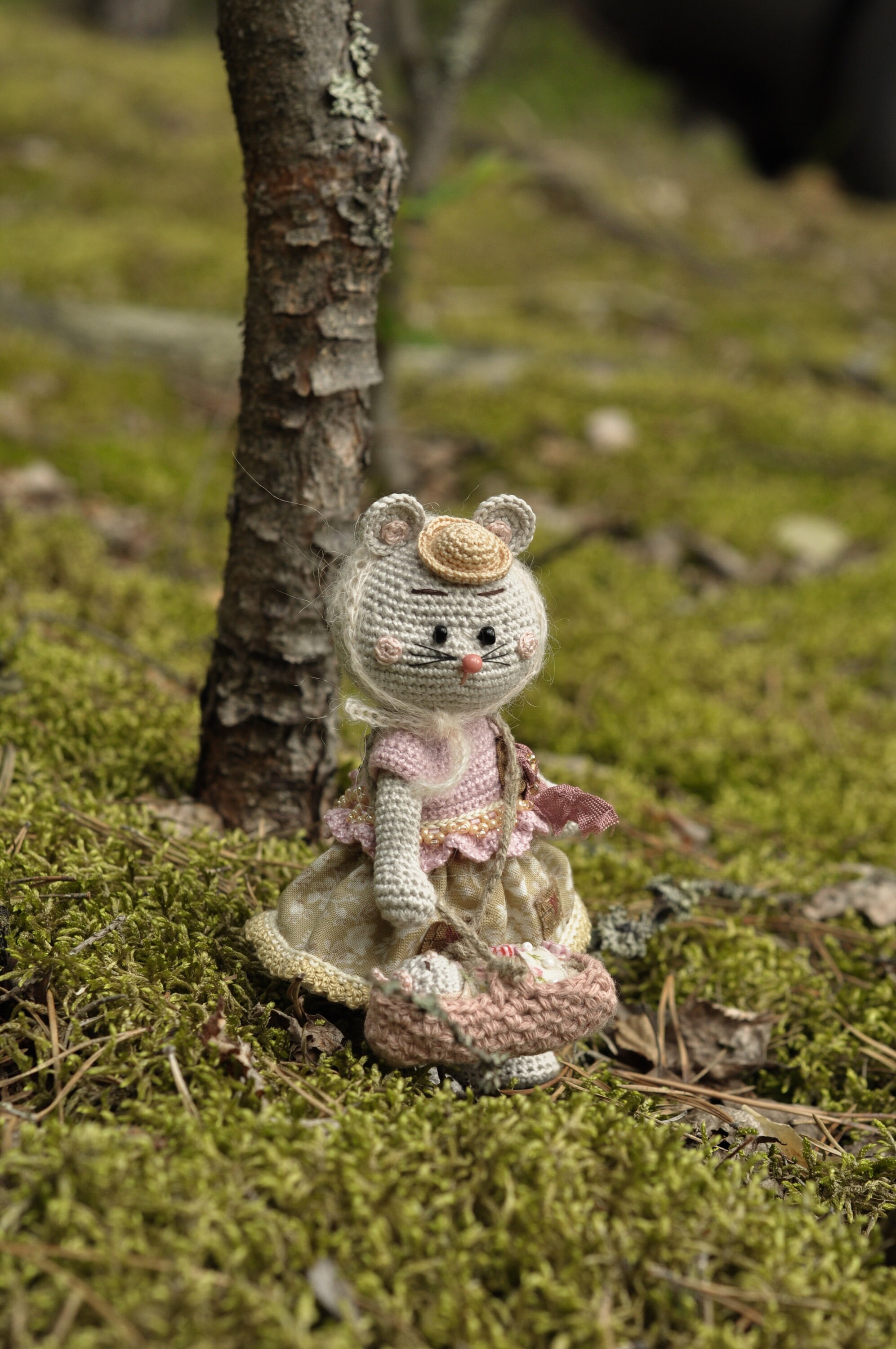 Animal art doll mouse art doll creature with a baby mouse Etsy