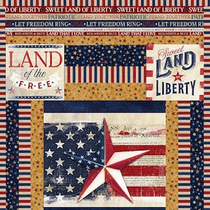 American Valor Patriotic Lap Quilt Kit (Revision 5) with binding and backing
