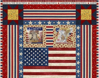 Patriotic Americana Lap Quilt_Colors of Courage