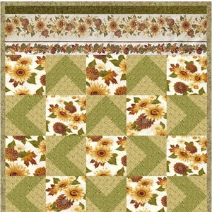 Autumn Bouquet Lap Quilt Kit, Includes Binding and Backing