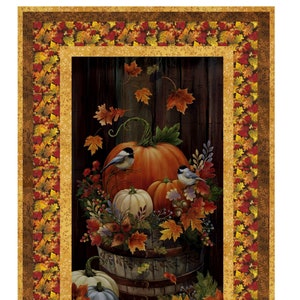 Harvest Elegance Lap Quilt Kit: Autumn Fabrics, Precut Ready-to-Sew