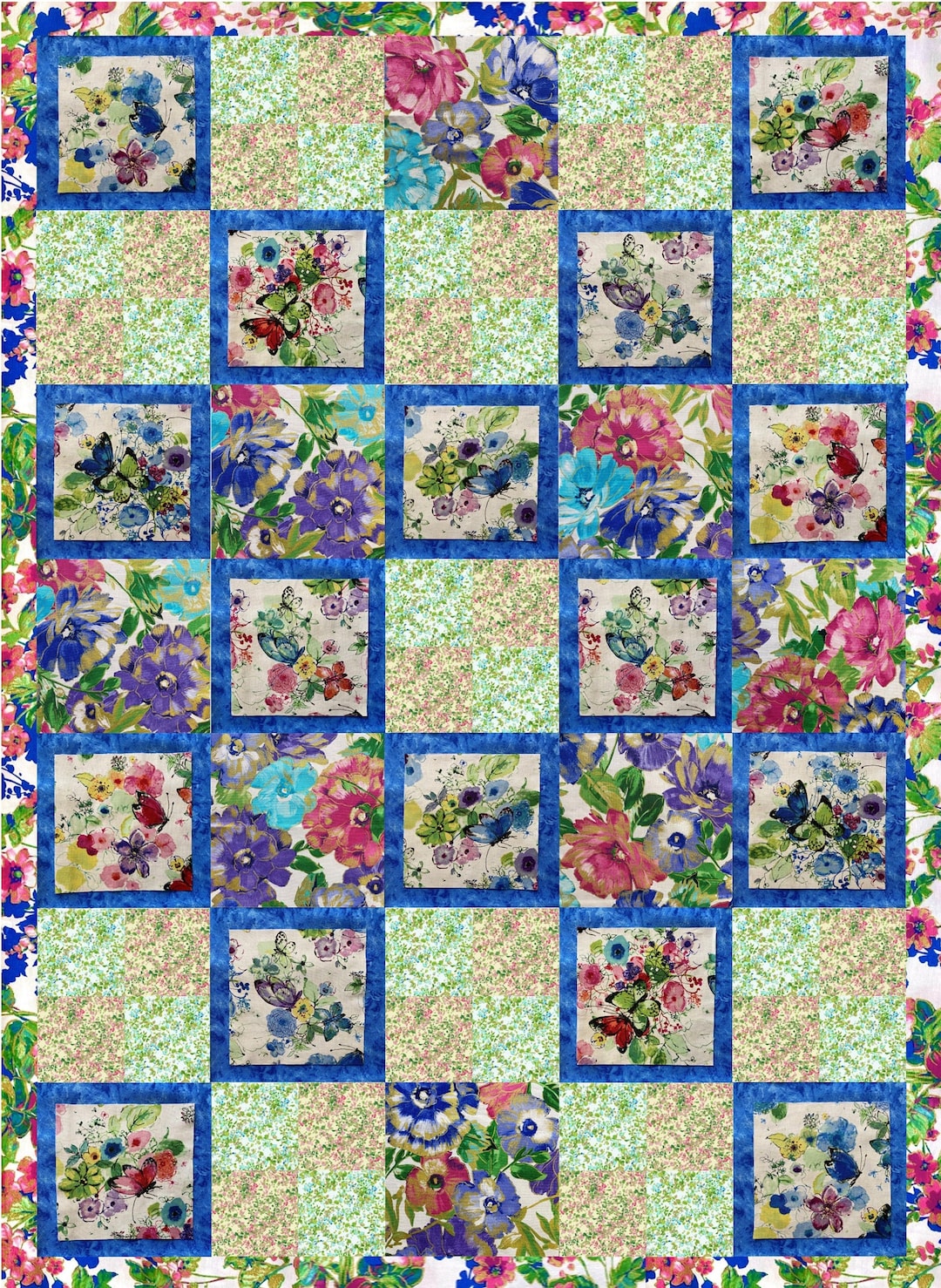 Spring Butterflies Lap Quilt Kit, Includes Binding and Backing - Etsy