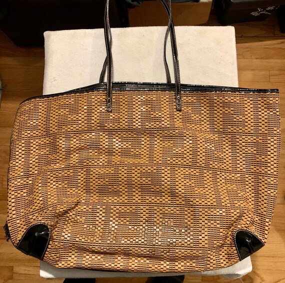 Fendi Woven Zucca Tote Bag