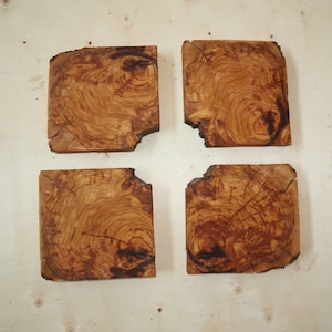 Olive Wooden Square Slabs, , For Coffee Table OR Wall Art Epoxy and so on, Pieces Set of 4  Total Dimensions 40 x 40 cm.  4 kg.