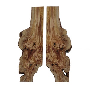 Live Edge Very Old OLIVE Wood Slab Set, For River Table OR epoxy table and so on, 40&quot; Length, 0.7&quot; Thickness, 19 lb Weight