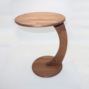 Wood Coffee Table, C Form Sofa Stand