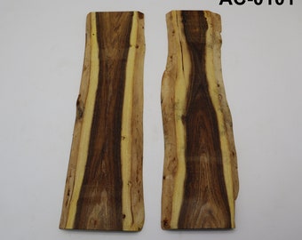Live Edge Black Acacia Wood Slabs 2 pcs SETS for Shelf OR Epoxy River Coffee Tables