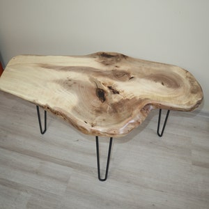 Live Edge Walnut Wood Naturally Form Wood Slice, Coffee Table 85 X 47 cm Thickness 4 cm,