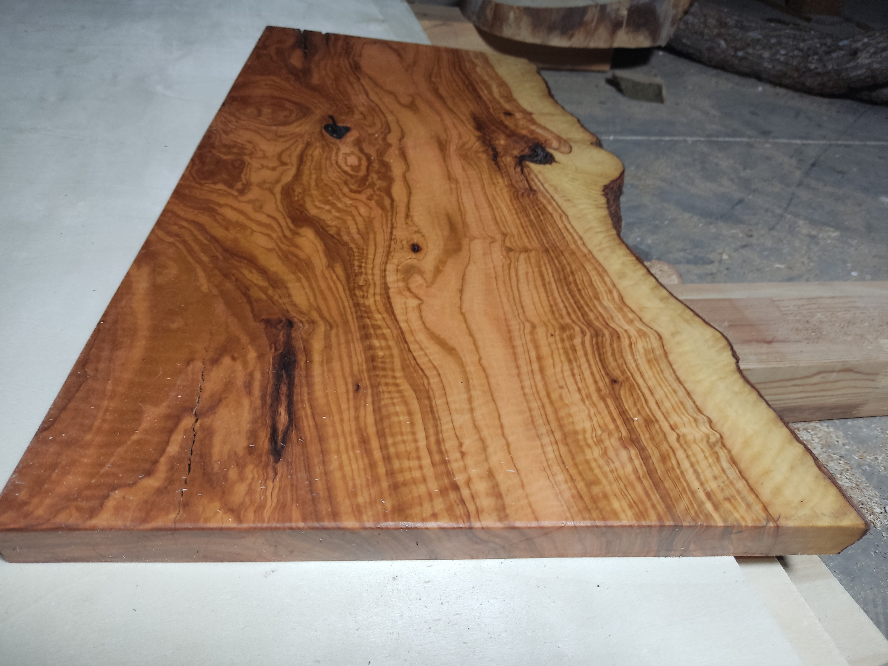 Live Edge Processed Olive Wood Slabs SET for Shelf OR Etsy