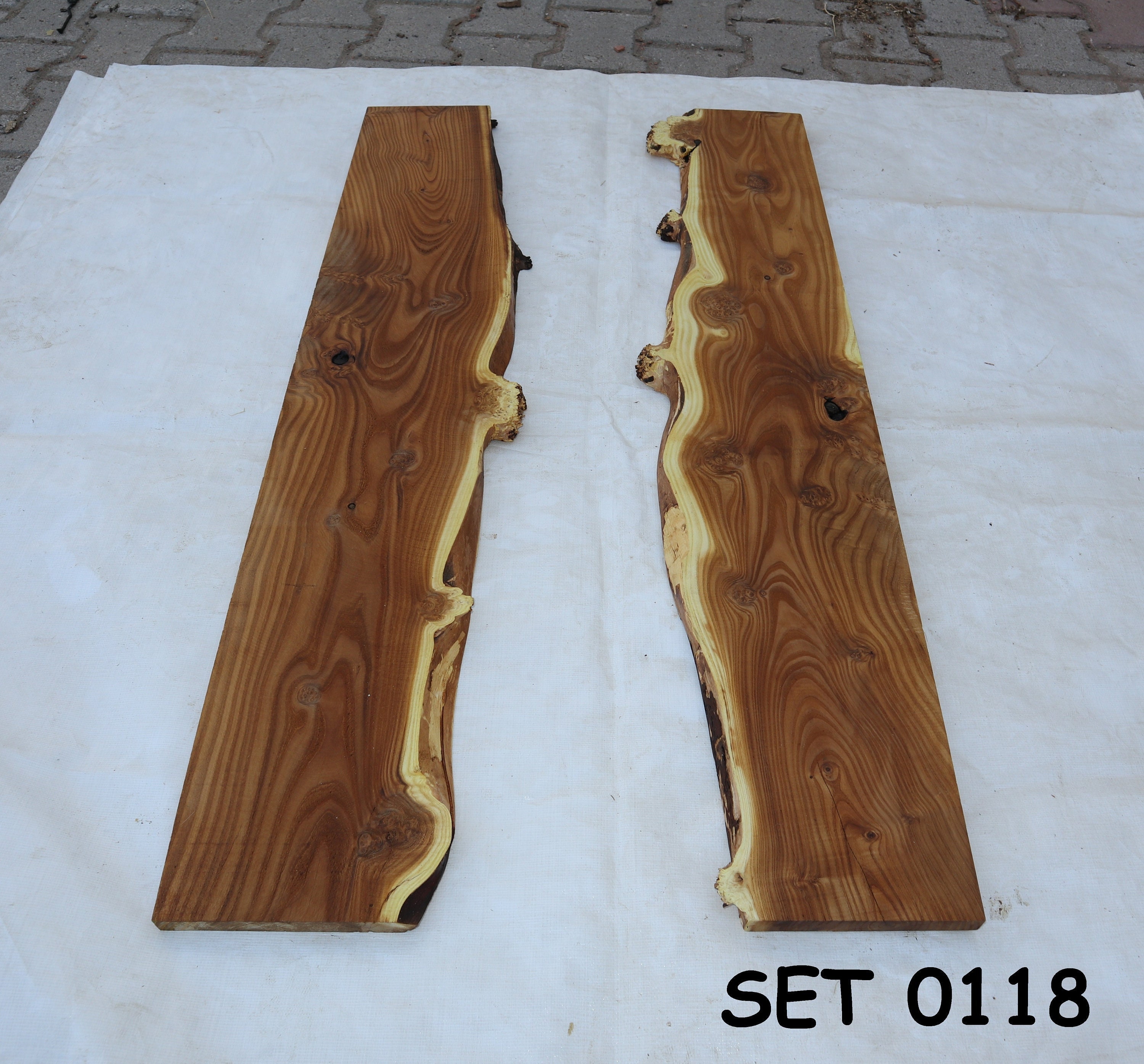 Live Edge Russian Olive Wood Slabs Processed 2 Pcs SETS for Etsy