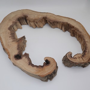 Live Edge Buchenholzplatte, für Spiegelrahmen ODER Epoxy-Tischuhr und so weiter, 57 cm x 46 cm Durchmesser x 3,7 cm Dicke