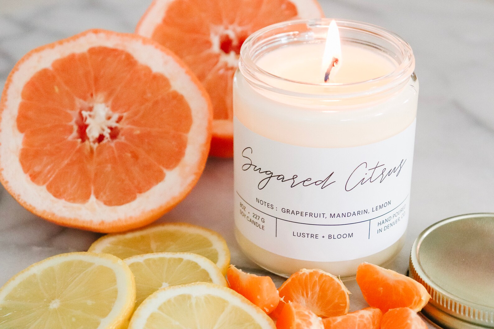 Sugared Citrus Soy Candle Natural Soy Wax Candle Etsy