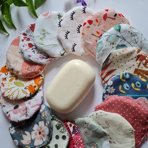 10 cotton cosmetic pads. Colorful mix. Reusable. Sustainable.