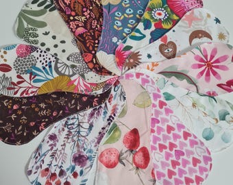 Slipeinlagen aus Baumwolle. Wiederverwendbar. Nachhaltig. Bunter Mix.