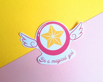 Naklejka „Bądź magiczną dziewczyną” – Card Captor Sakura Sailor Moon Mahou Shojo Stickers