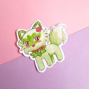 Sprigatito Cat Sticker Anime Manga Stickers