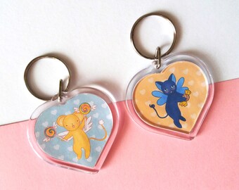 Kero and Spinel Keychain - Sakura Anime Manga Charm Pendant