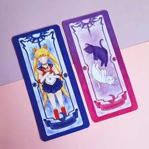 Impression de cartes Sailor Moon Luna et Artemis Clow Card Captor Sakura Anime Manga Usagi Bunny Sailor Scouts Impressions Kitties Chats