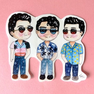 Jonas Brothers Chibi Aufkleber Joe Jonas Kevin Jonas Nick Jonas Prints Music Band