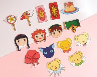 Card Captor Sakura Stickers Sakura Syaoran Tomoyo Kero Chan Spinel Pudding Key Sticker