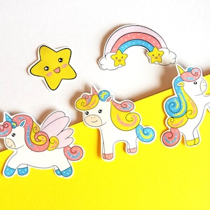 Niedliche Einhorn Sticker Regenbogen Stern Pferd Pony Einhorn Sticker