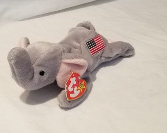 beanie baby elephant american flag