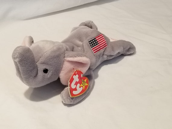 beanie baby elephant american flag