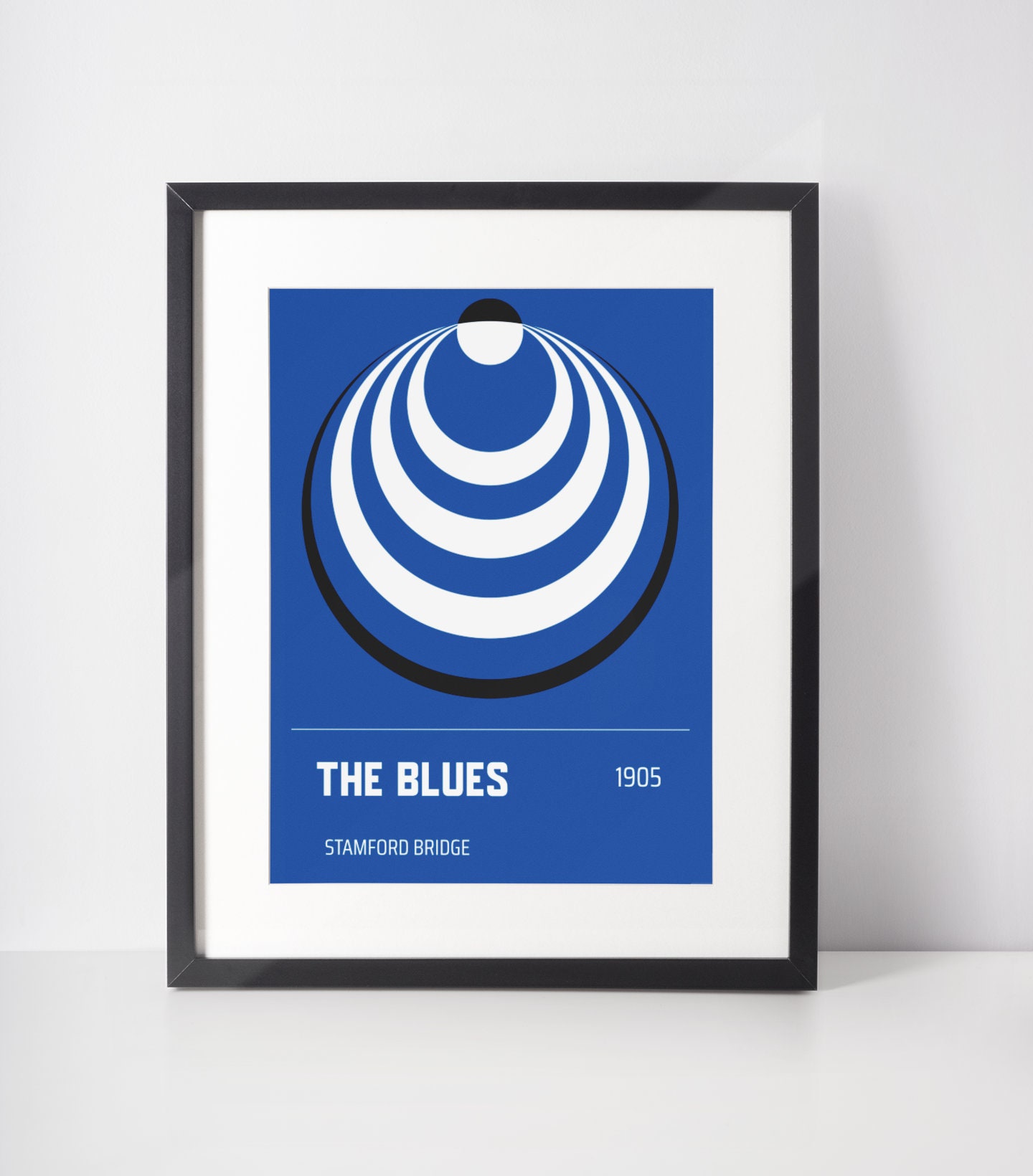 Chelsea Football Club Inspired Team Colours Large Circles Art | Etsy