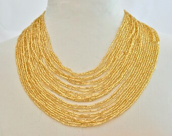 Hand-made beaded necklace 24 Strands