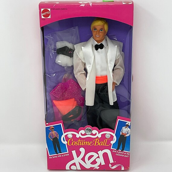 satelliet Zichzelf Psychiatrie 1990 Costume Ball Ken Barbie Doll NRFB - Etsy