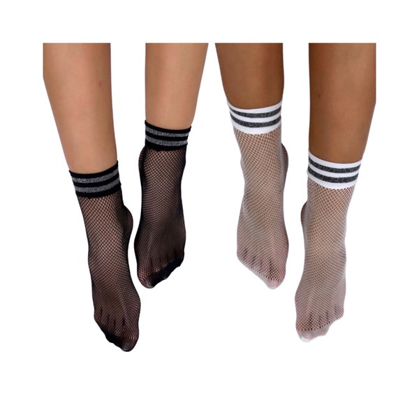 Women's Fishnet Mesh Socks|Ankle Socks|Fashion|Trendy|Girls Socks|Erotic Socks|Cute