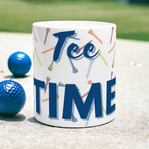 Taza de golf, taza de golf, regalos de golf, regalo de golfista, regalo para él, regalo para ella, regalo de amigo secreto, regalo de Navidad - Taza de cerámica blanca de 11 oz