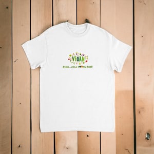 Vegan Badass Vegan T-shirt, Vegan Top, Vegan Clothing, Veganuary Gift, Vegan Christmas, Vegan Birthday - Heavyweight Unisex Crewneck T-shirt