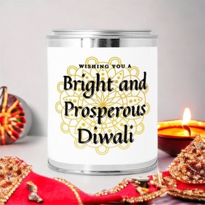 Diwali Candle, Soy Wax Vegan Candle, Diwali Gifts, Hindu festival, Festival of light - Candle Paint Can (Hand Poured 16 oz.)