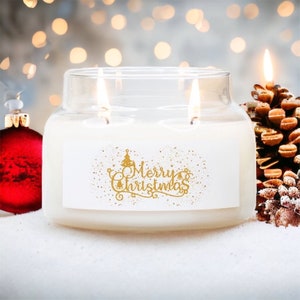Christmas Sparkle Candle, Double Wick Candle In Jar, Christmas Gift Candle, Stocking Filler Candle Scented Candle, Secret Santa Gift