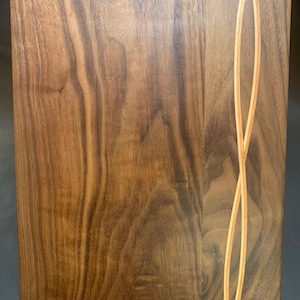 Wood cutting board with Inlay, walnut, cherry and maple, wooden, serving, handmade, charcuterie board, Christmas, 5th anniversary
