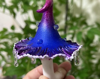 Clay Mushroom Fridge Magnets, Witch Hat Mushroom Decor, Mushroom Sculpture, Forest-Inspired Clay Art, Polymer Clay Mushroom