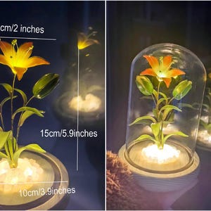 Lampada a forma di fiore in resina, lampada magica a forma di fiore dorato fatta a mano, fiore di Sundelions, lampada floreale in resina, regalo di compleanno, regalo per gli amanti delle fiabe sundelions flower