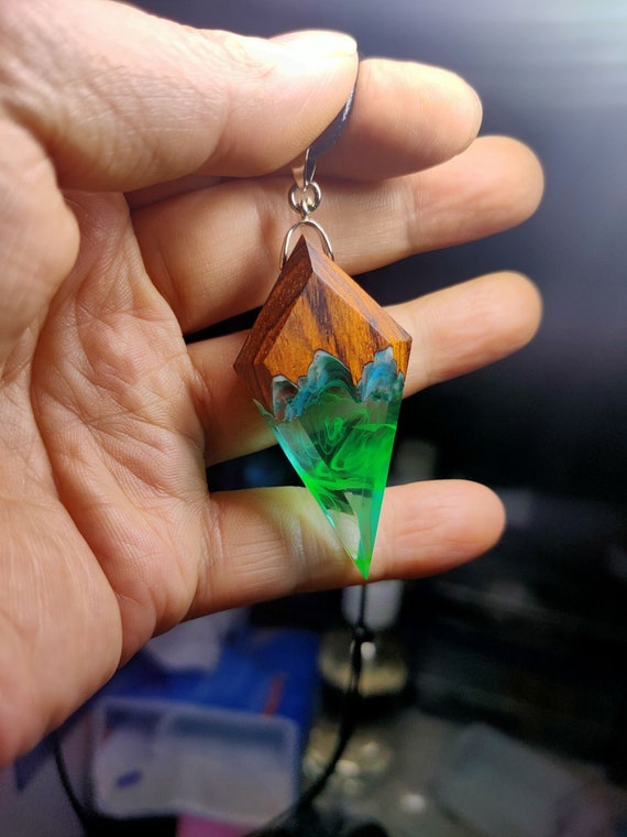 Aurora Resin Pendant Ocean Lover Gift 