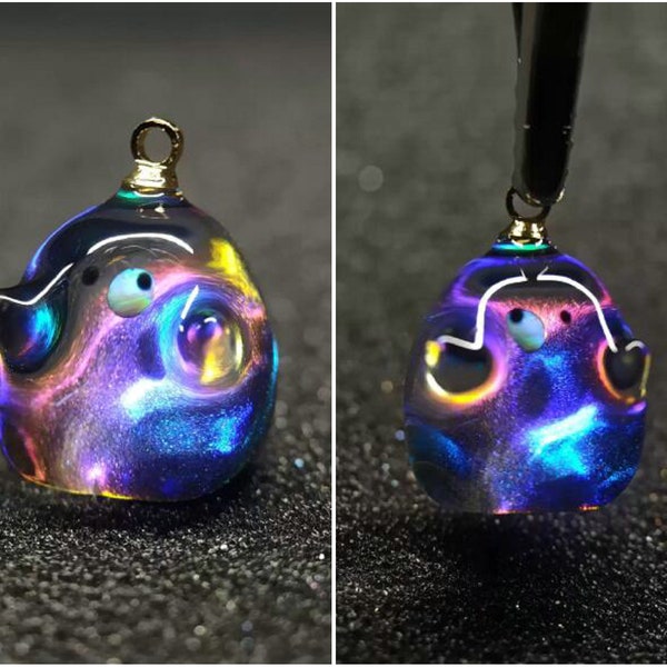 Galaxy Resin  Pendant, Jellyfish resin pendant, Space Jewelry, Nebula Galaxy Necklace, Starry Galaxy Necklace, Space Necklace