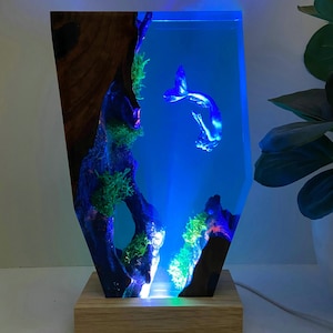 Mermaid Resin Lamp | Mermaid Resin Night Light | Mermaid Gifts | Gifts for Mermaid Lover | Mermaid Resin Figurines | Mermaid Resin Art