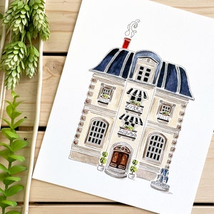 French Chateau Watercolor Art Print | 8x10 Print | Travel Art | Wall Art | Cottage Illustration | French Country | Travel Gift | Home Decor