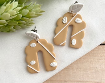 Butterscotch Yellow Drop Clay Earrings