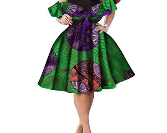 African midi dresses for summer, african clothing for women, A-line gown, african wedding dress