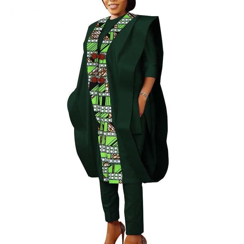 Anjaka agbada chiffon inspired African print set by tedadesigns