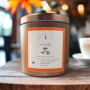 So Basic Pumpkin Spice Latte Candle Pumpkin Spice Candle Pumpkin Candle Fall Candle Fall Lover Candle Fall Gift Coffee Candle