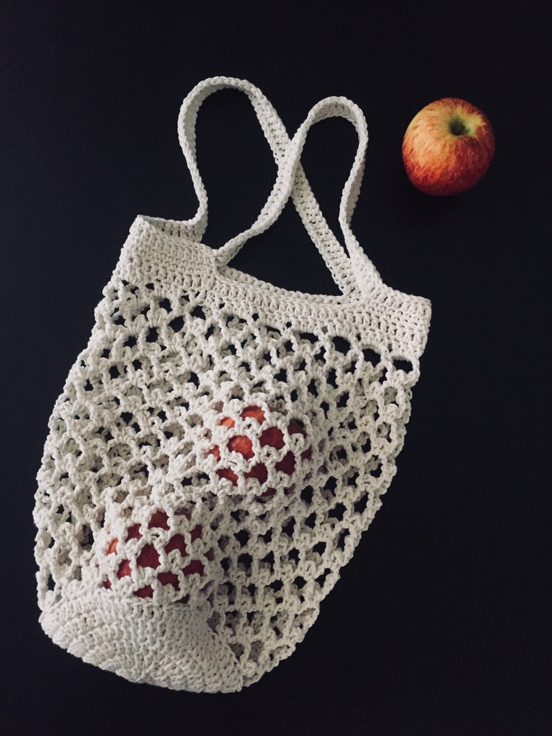 Classy Crochet Cotton Market Bag Etsy